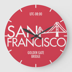Relógio Grande Pulso de disparo de parede San Francisco da