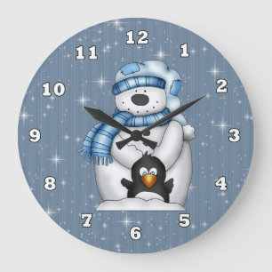 Relógio Grande Pulso de disparo do boneco de neve do Natal