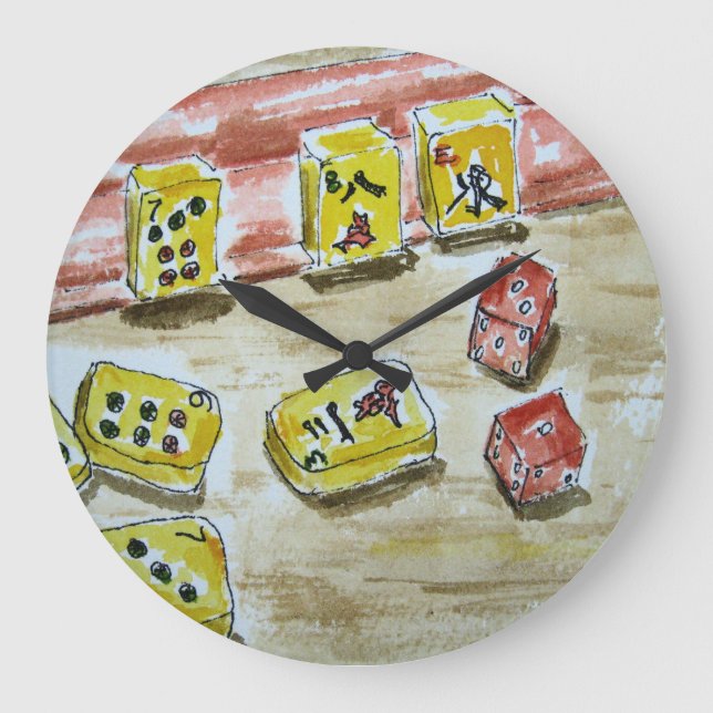 Relógio Grande Pulso de disparo do Mah Jongg (Frente)