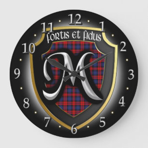 Relógio Grande Pulso de disparo do Tartan de MacLachlan do clã