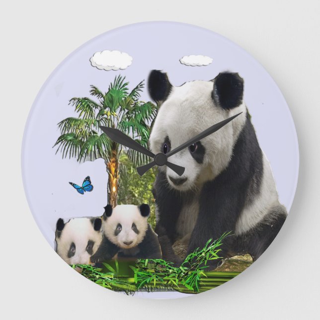 Relógio Grande Pulso de disparo do urso de panda (Frente)