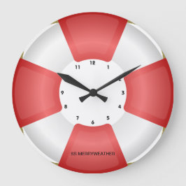 Relógio Grande pulso de disparo náutico lifebuoy do lifesaver com
