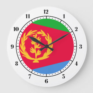Relógio Grande Pulsos de disparo da bandeira do Eritrean