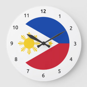 Relógio Grande Pulsos de disparo de parede filipinos da bandeira