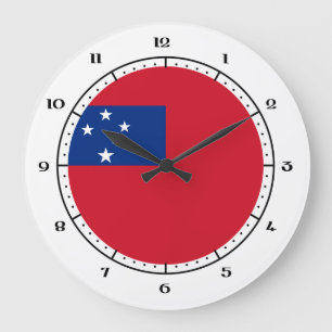 Relógio Grande Pulsos de disparo samoanos da bandeira