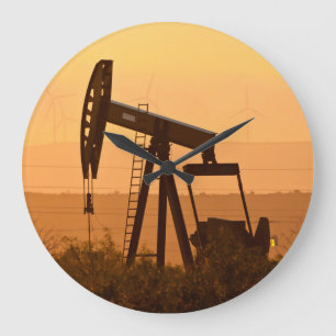 Relógio Grande Pump Jack Pumping Oil In West Texas, USA