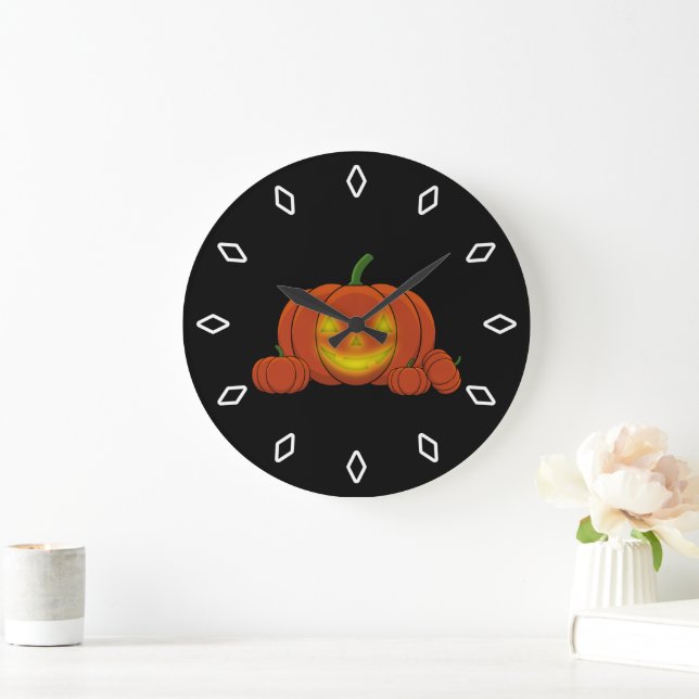Relógio Grande Pumpkin brilhante Jack-o'-Lanterna (Lar)