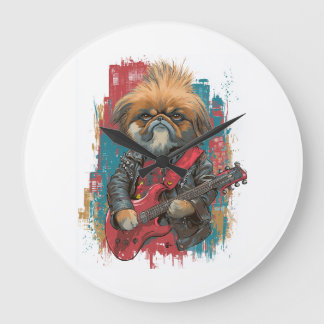 Relógio Grande Punk Rock Pekingese � Cão Rebelde