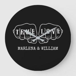 Relógio Grande Punk Rock Tattoo Mora Verdadeiro Amor 42 Anos 