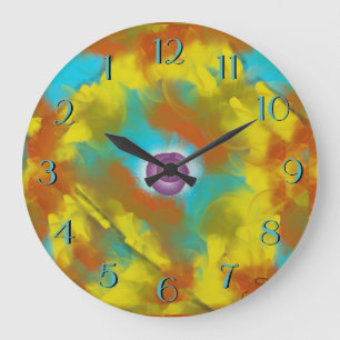 Relógio Grande Purple Fruit Backward Clock