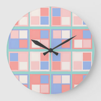 Relógio Grande Quad Color Squares