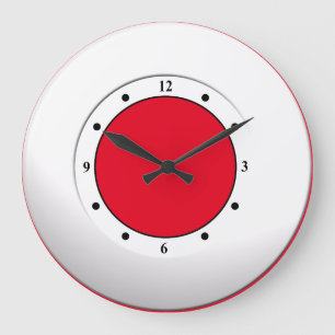 Relógio Grande Quadro branco metálico colorido moderno em qualqu