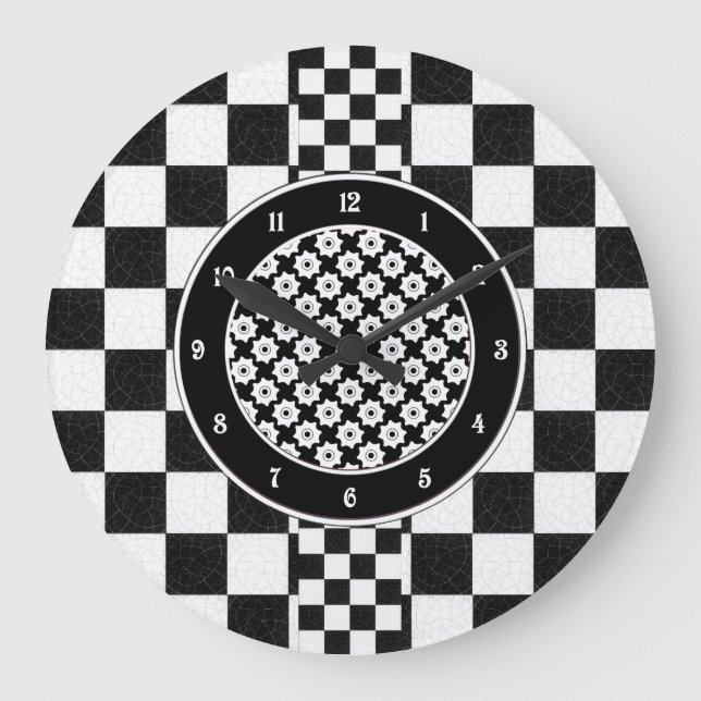 Relógio Grande Quadro de controlo texturizado simples (Frente)