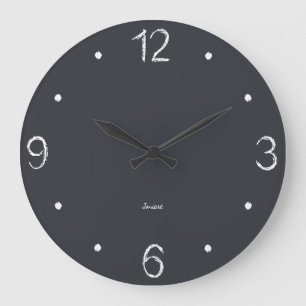 Relógio Grande Quadro Preto de Parede para Sala de Estudo em Casa