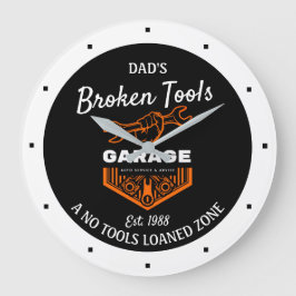 Relógio Grande Qualquer nome Engraçado Ferramentas Quebradas Data