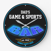 Qualquer nome Jogo e Bar desportivo azul e preto -