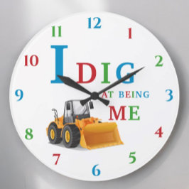 Relógio Grande Quarto de meninos Digger
