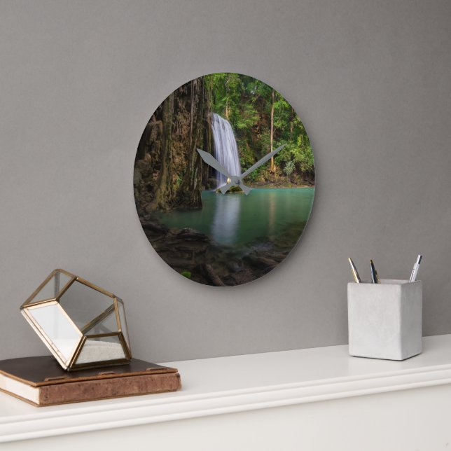 Relógio Grande Quedas | Primavera RainForest Waterfall Tailândia (Escritório)