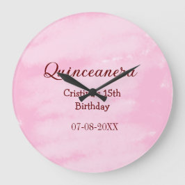 Relógio Grande Quinceanera anos 15 de aniversário adicione nome t