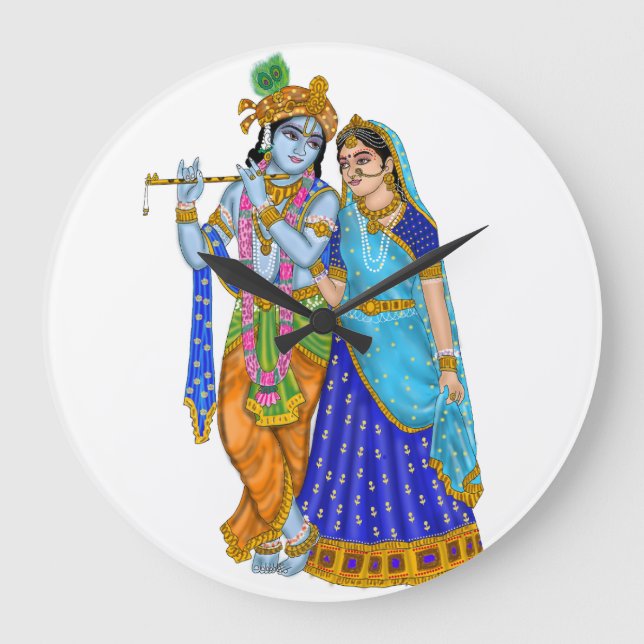 Relógio Grande Radha Krishna Clock (Frente)