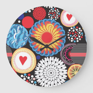 Relógio Grande Radiação Escura: Padrão Circular Brilhante