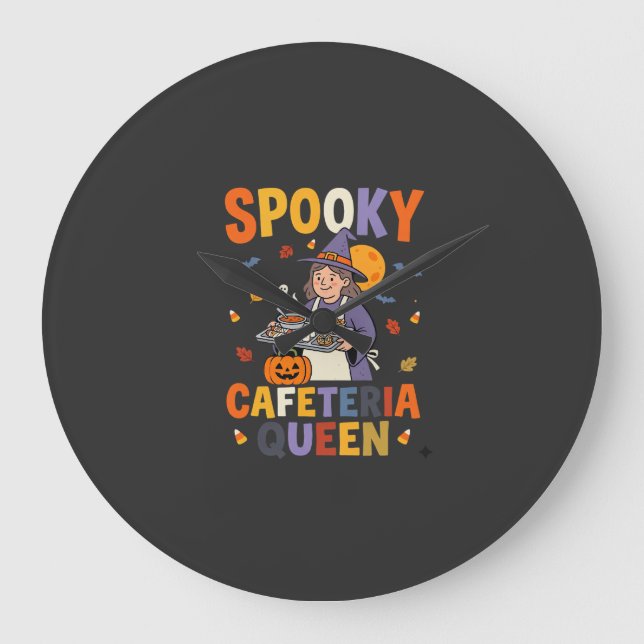 Relógio Grande Rainha da Cantina de Halloween (Frente)