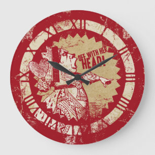 Relógio Grande Rainha do vermelho do vintage de Alice