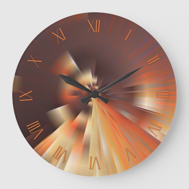 Relógio Grande raios abstrato (Frente)