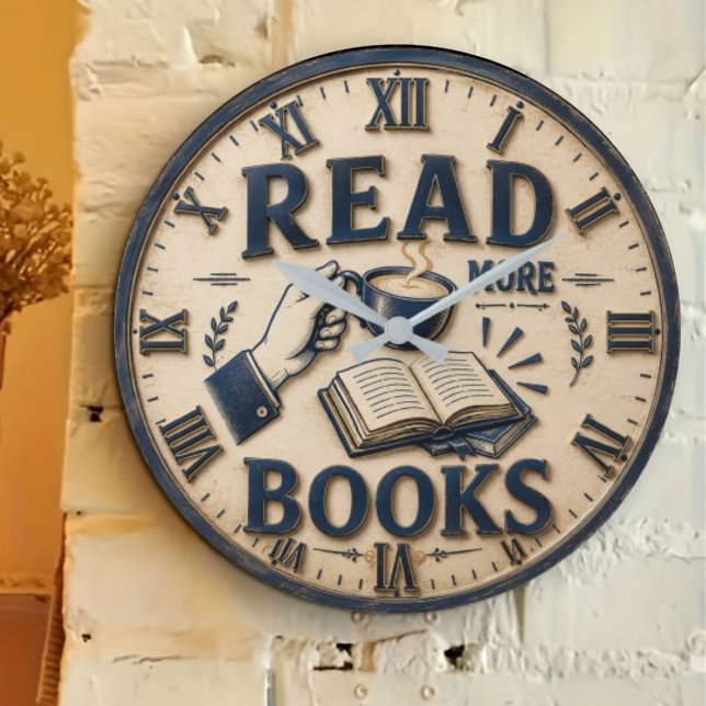 Relógio Grande Read More Books Reading Lover Gift (Criador carregado)