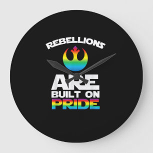 Relógio Grande _Rebeliões São Construídas Em Pride_ Orgulho gay T