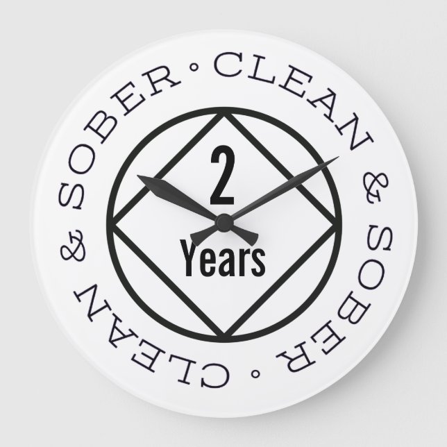 Relógio Grande Recuperação de NA personalizável Escolha qualquer  (Frente)