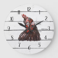 Red Rooster French Country Shiplap Farmhouse Decor