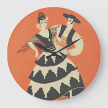 Relógio Grande Redondo Espanhol Vintage