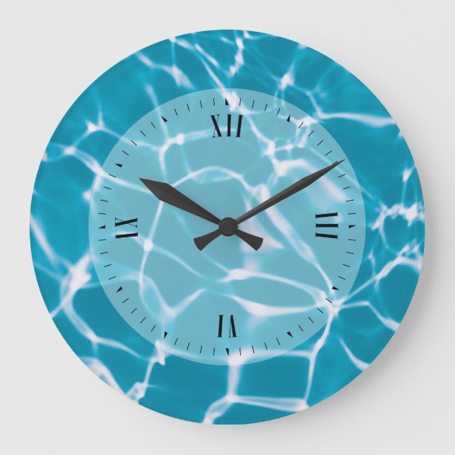 Relógio Grande Reflexão da água da piscina (Frente)