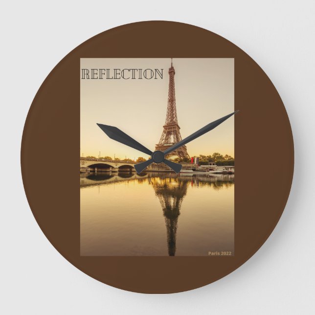 Relógio Grande Reflexões Eiffel (Frente)