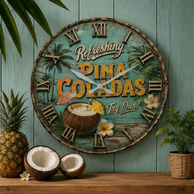 Relógio Grande Refreshing Piña Coladas  (Criador carregado)