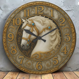 Relógio Grande  Regal majestic White noble horse