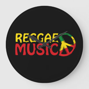 Relógio Grande Reggae Music - modelo2b-círculo-preto