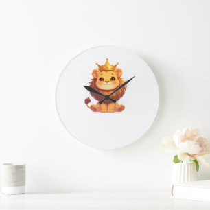 Relógio Grande Rei Leão Fofo [Produto] Coroa Kawaii Presente de A