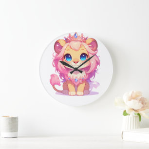 Relógio Grande Rei Leão Fofo [Produto] Coroa Kawaii Presente de A