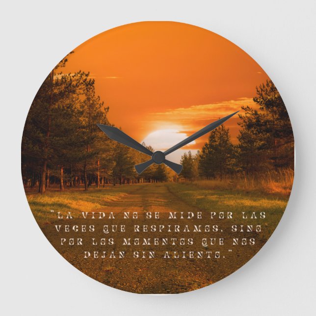 Relógio Grande "Rejoj conElegancia Inigualável em Cada Segundo" (Frente)