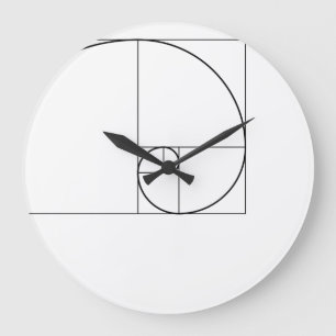 Relógio Grande Relação dourada espiral de Fibonacci