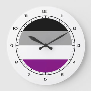 Relógio Grande Relógios de bandeira da assexualidade