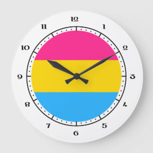 Relógio Grande Relógios de bandeira da pansexualidade