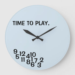 Relógio Grande Relógios de Piada de quarto de menino Números emba