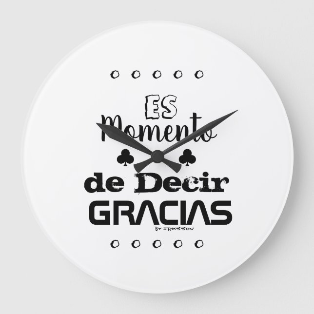 Relógio Grande Reloj de Comparação Motivacional (Frente)