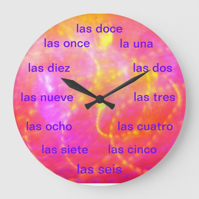 Relógio Grande Reloj de pared - multicolorido (Frente)
