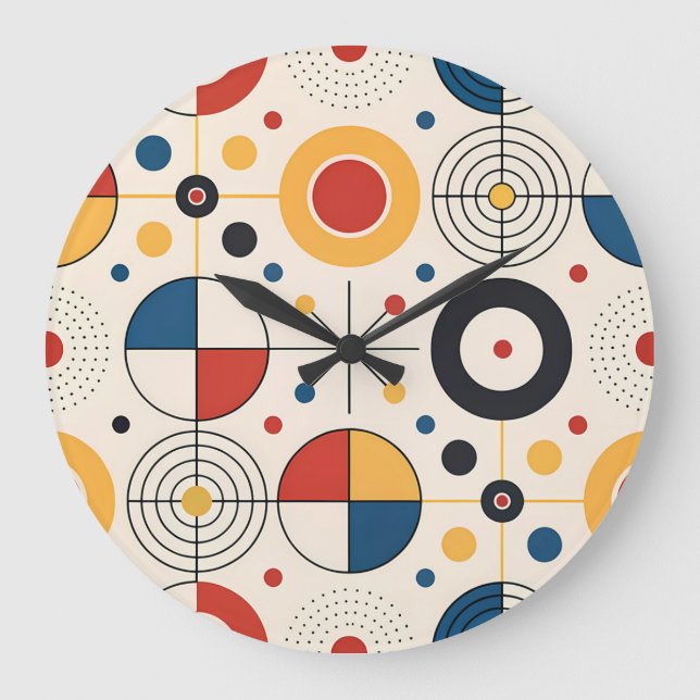Relógio Grande Reloj diseño geométrico (Frente)