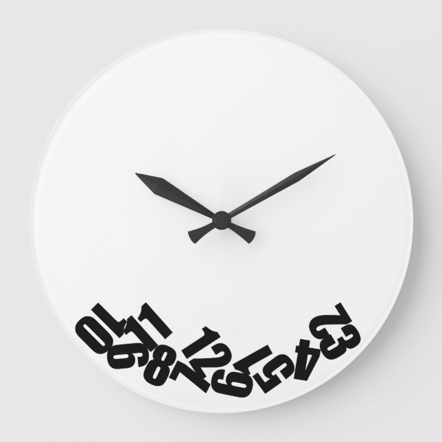 Relógio Grande Reloj gracioso Las horas del reloj se han caído (Frente)