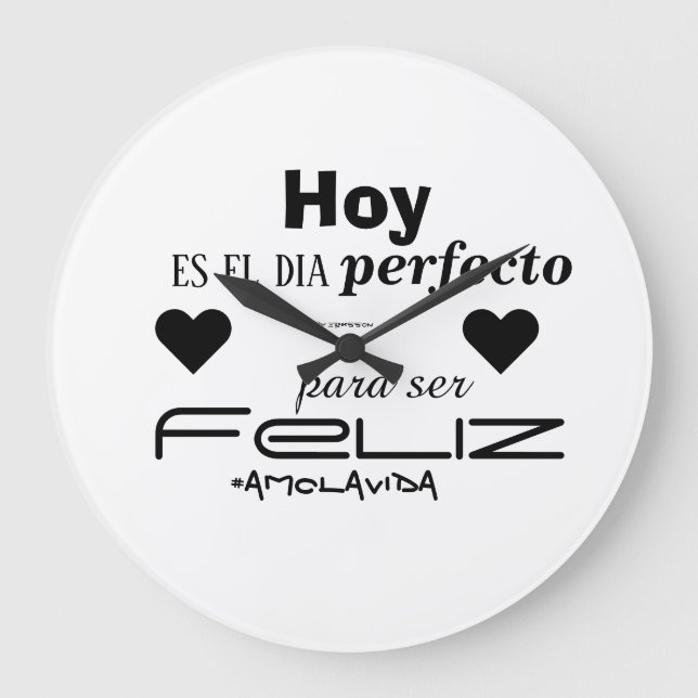 Relógio Grande Reloj motivacional (Frente)